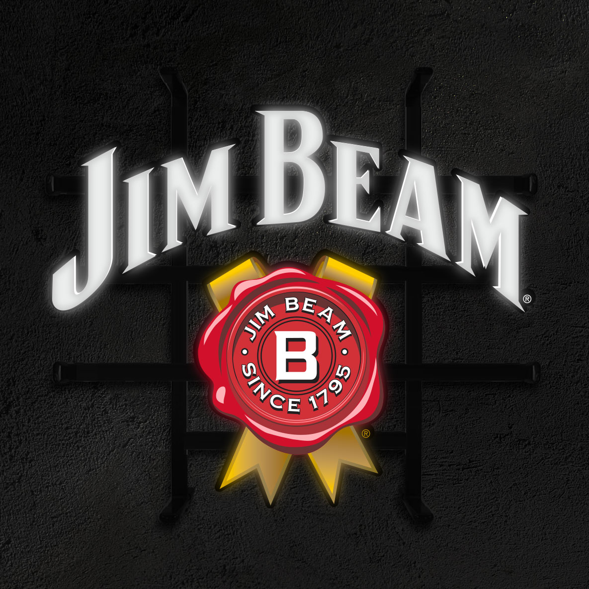 Custom illuminated Jim Beam sign